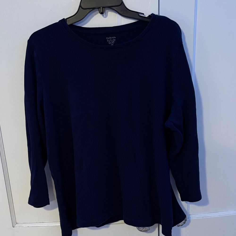 Kim Rogers Navy Long Sleeve Top